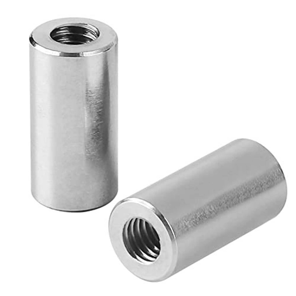 304 stainless steel coupling nuts with M8 internal threads, cylindrical sleeved shape (2)