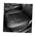 Black PU leather car seat bottom cover with stitched panel design