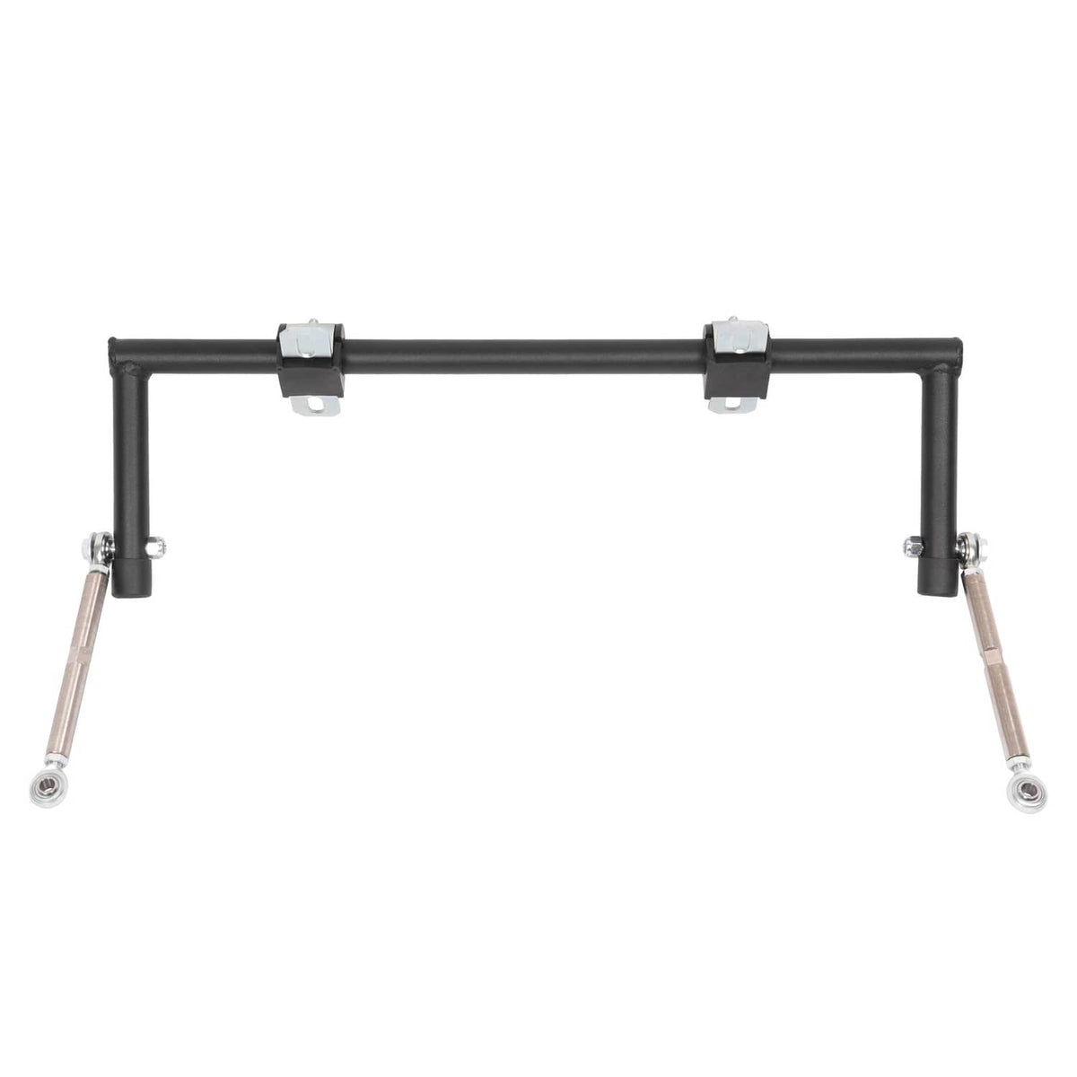 Steel sway bar anti-roll kit crossbar with two mounting clamps and end link rods