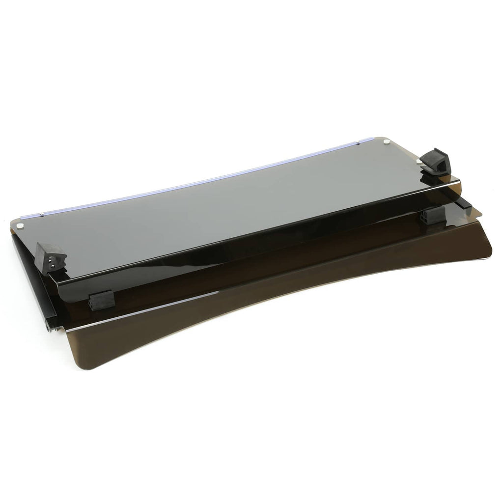 Extended tinted windscreen panel with black mounting bracket