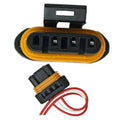 Alternator wire connector pigtail with black housing and yellow oval plug, 5-pin sockets