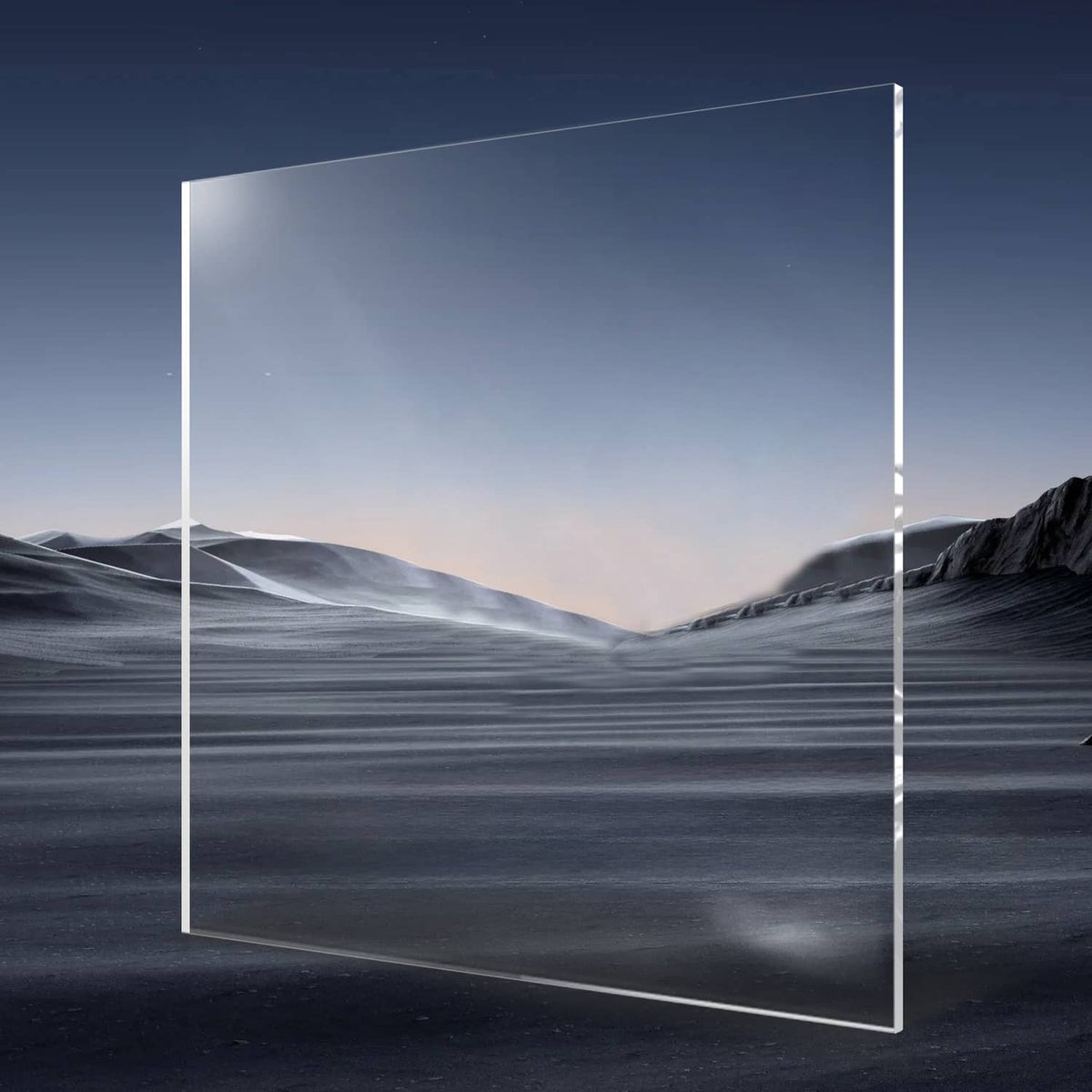 Clear rectangular plexiglass acrylic sheet, 36 x 48 in