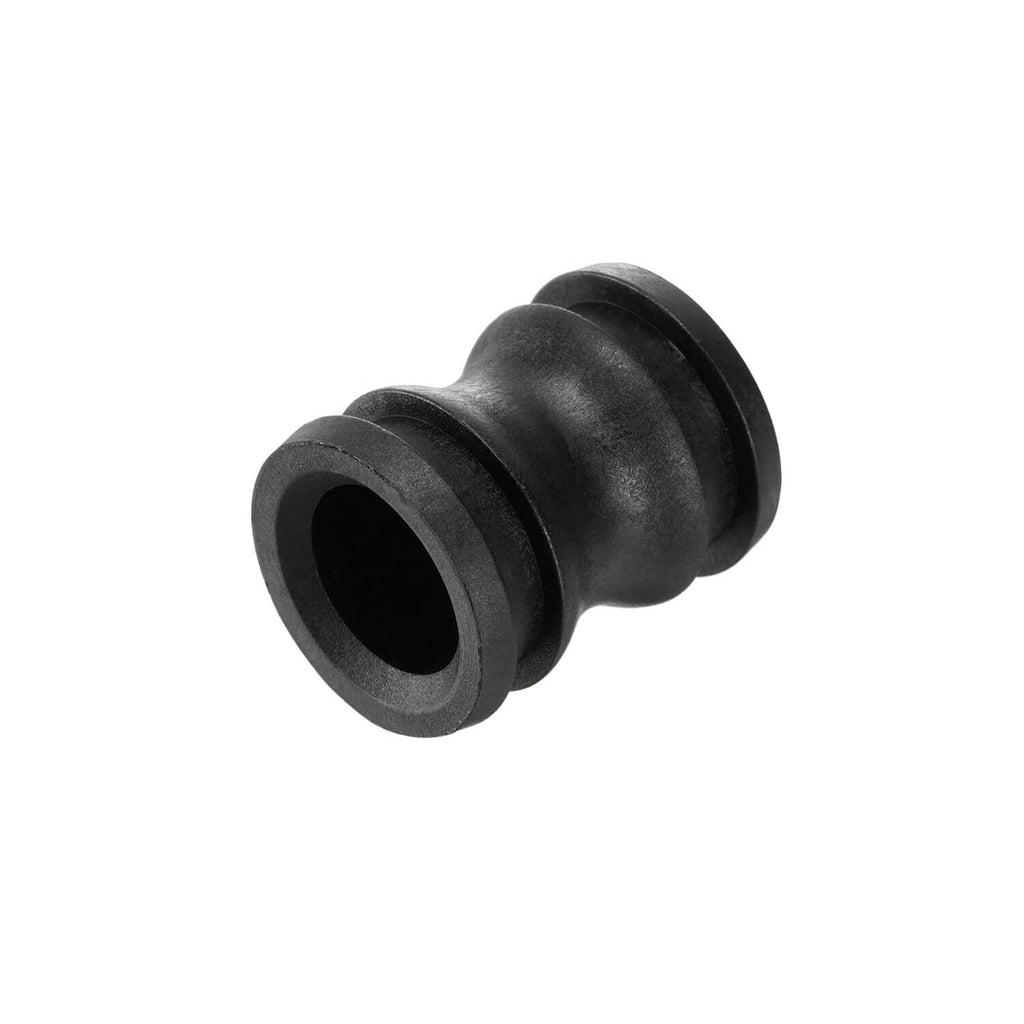 Thermostat hose connector, black rubber coupler with circular opening