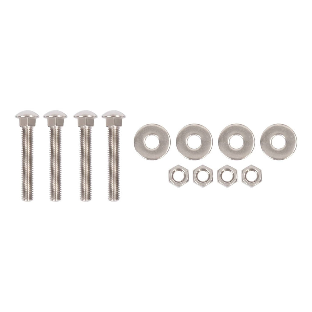 Stainless mounting hardware kit: screws, washers, and nuts