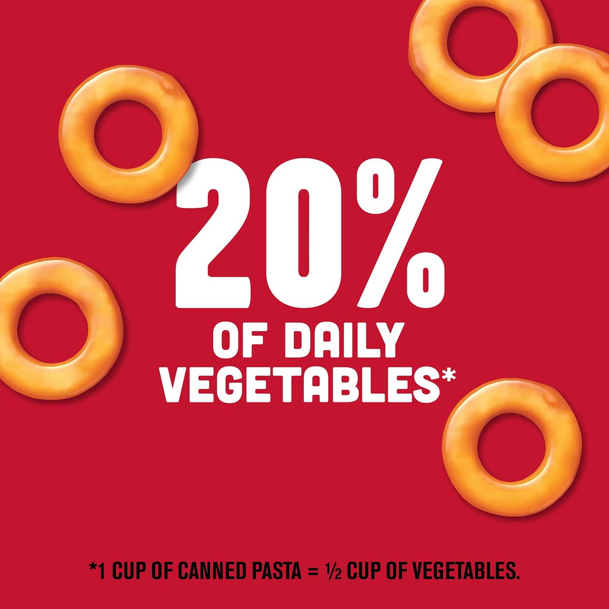 Campbell’s Spaghettios +Calcium promo: 20% of daily vegetables