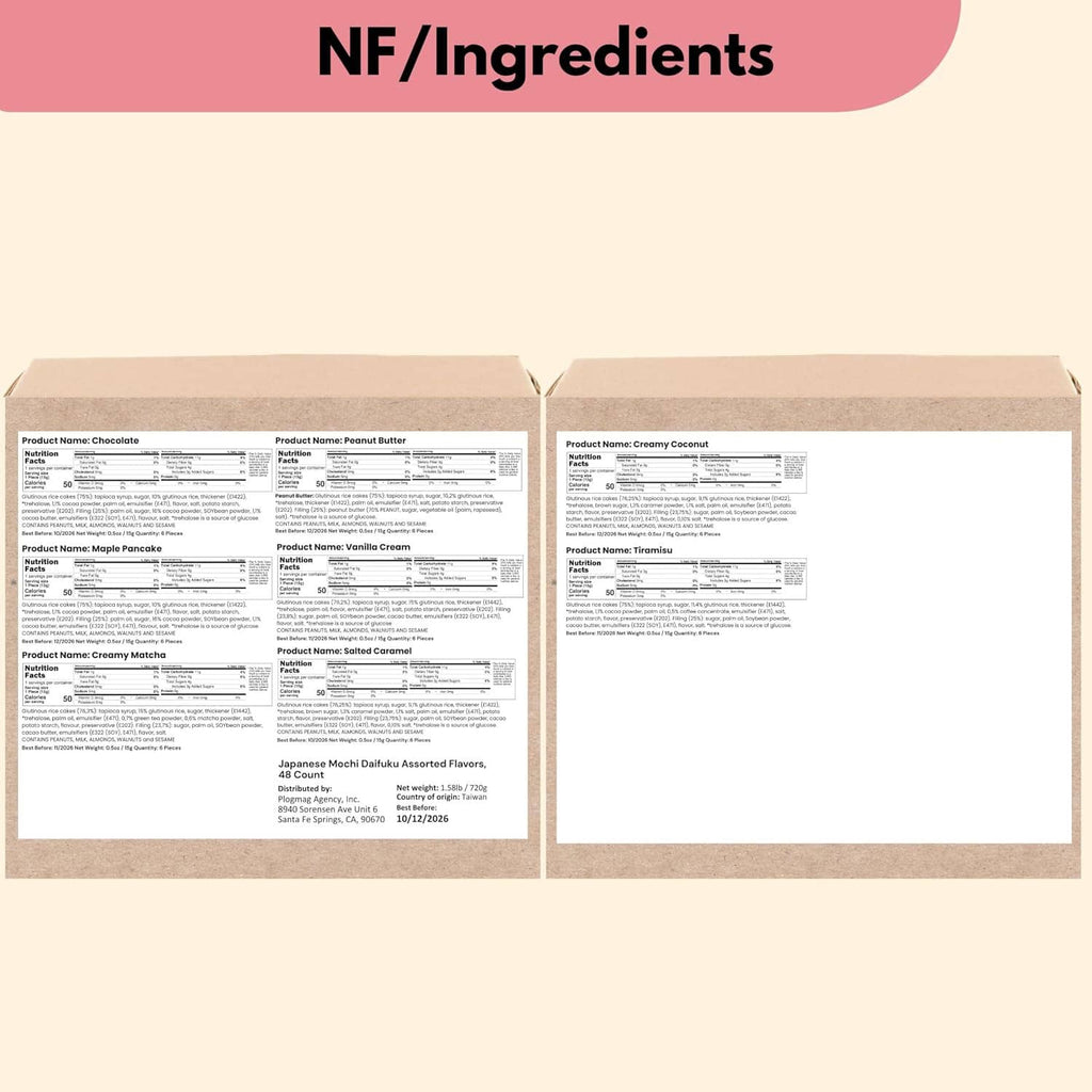 Back-of-pack ingredient and nutrition information panels