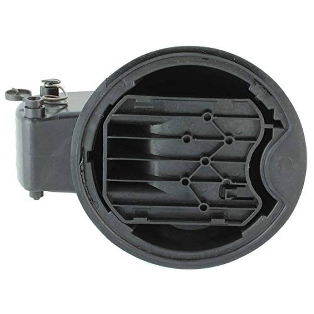 Fuel filler door housing pocket assembly, black interior panel with molded reinforcement ribs
