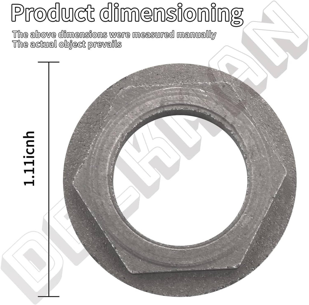 Gray steering shaft bushing with hex outer body and circular center hole