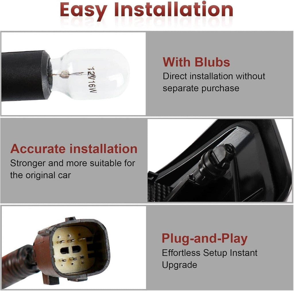 Halogen tail light with included bulb for direct plug-and-play installation