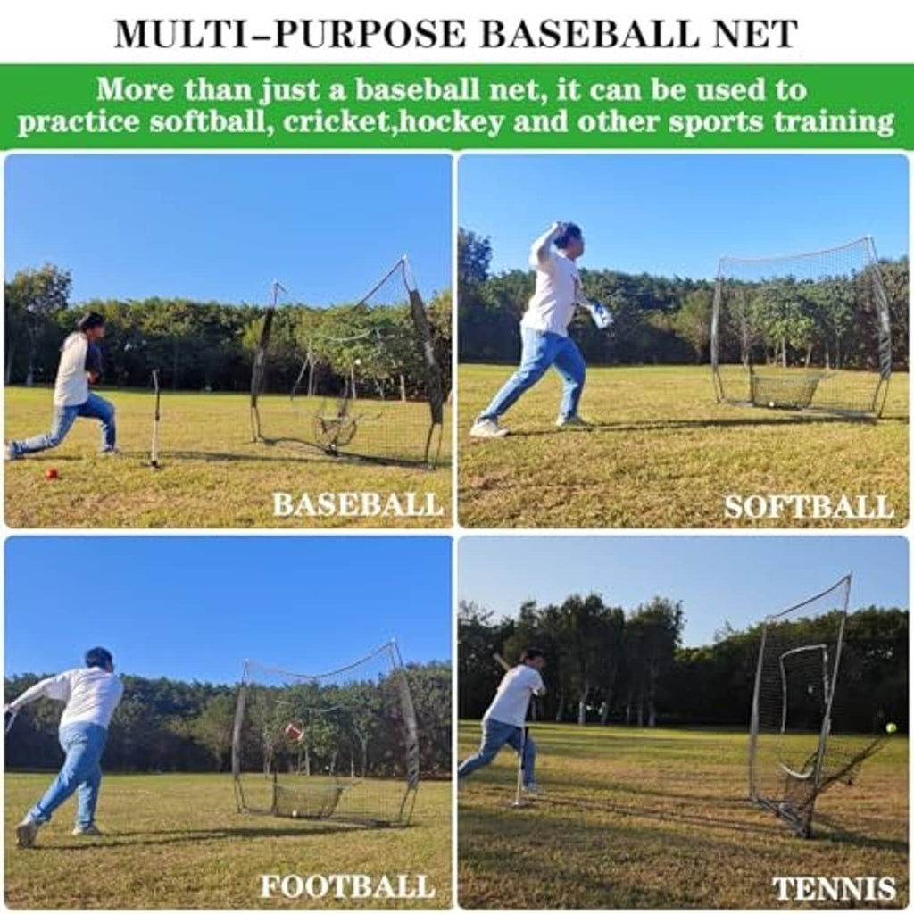 Outdoor training net with black frame and square target pocket