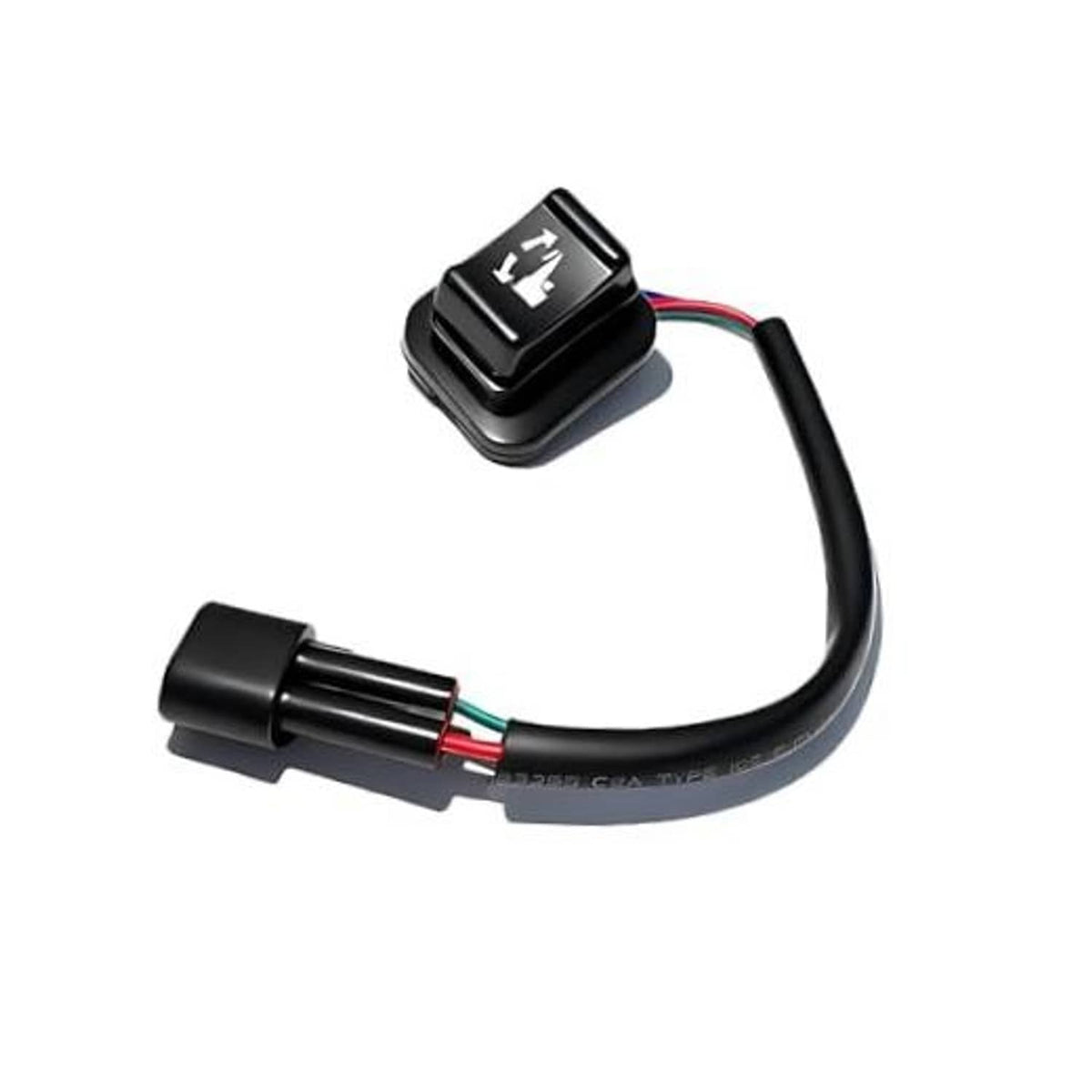 Marine power trim and tilt switch with black housing and wiring harness