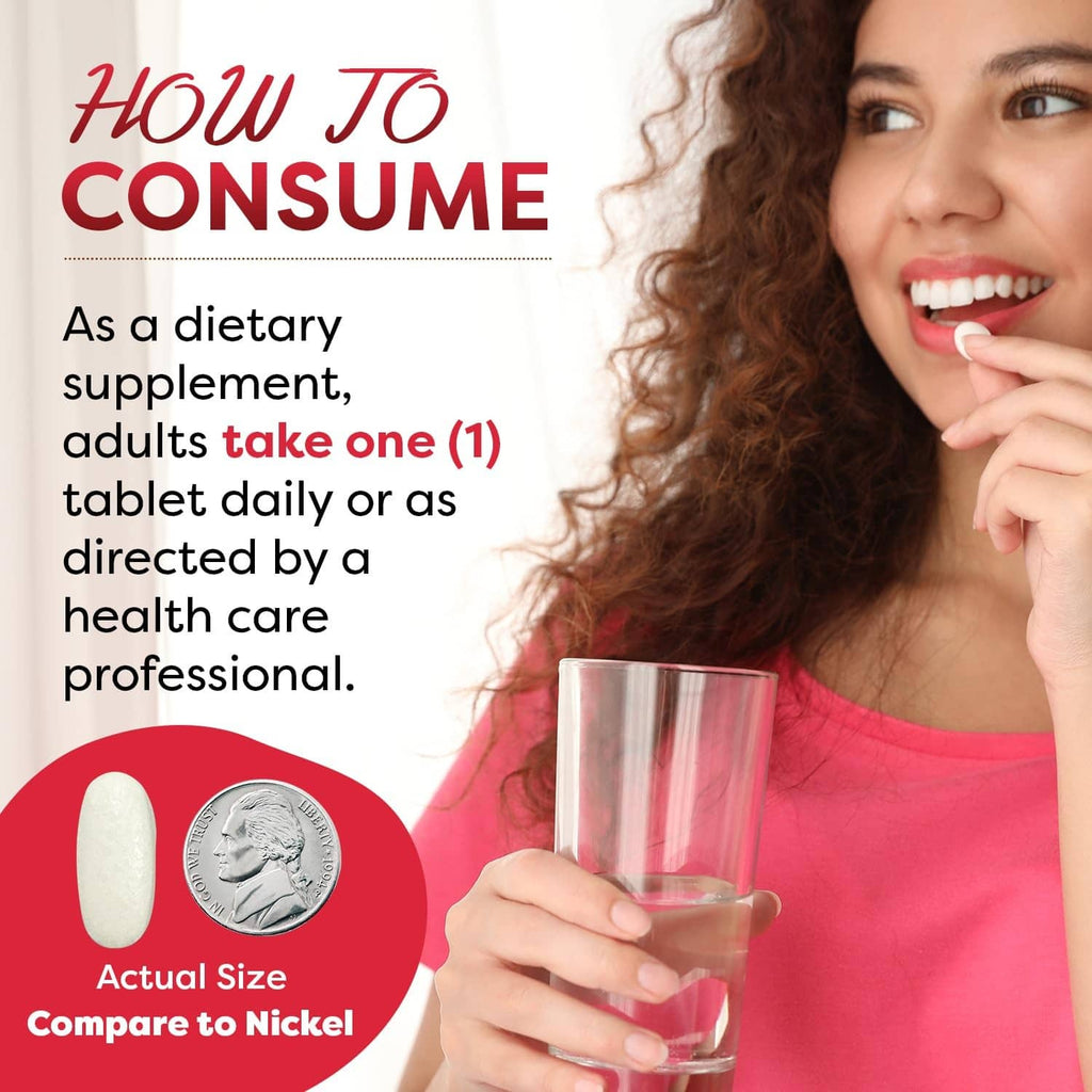 Best Naturals L-Arginine supplement bottle with how to consume icons