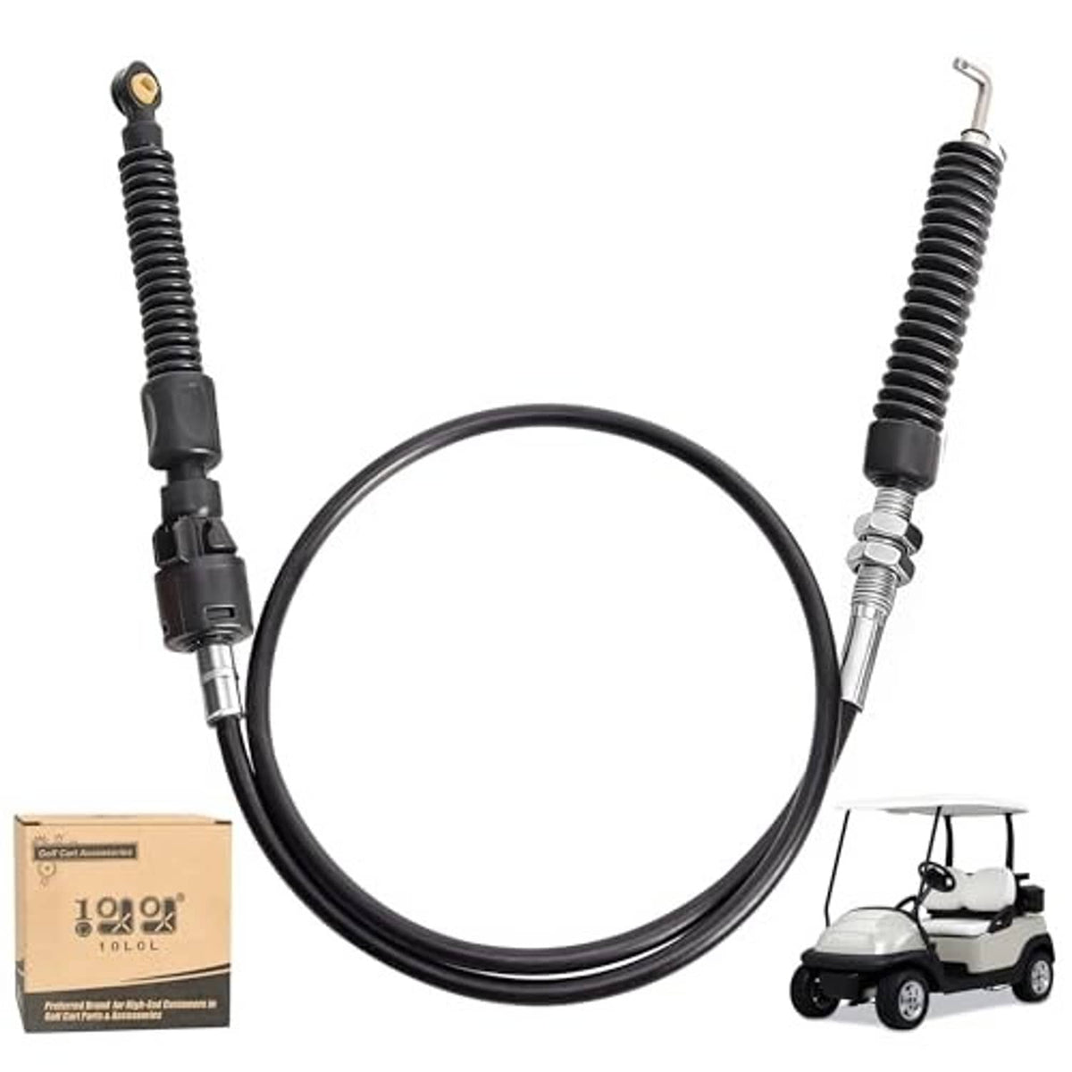 Forward/reverse shift cable set with black spring housings and silver connectors