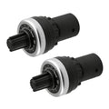 Rotary speed potentiometer with black/silver knob and front dial, dual units