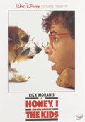 DVD case front with boy and dog illustration, red title text