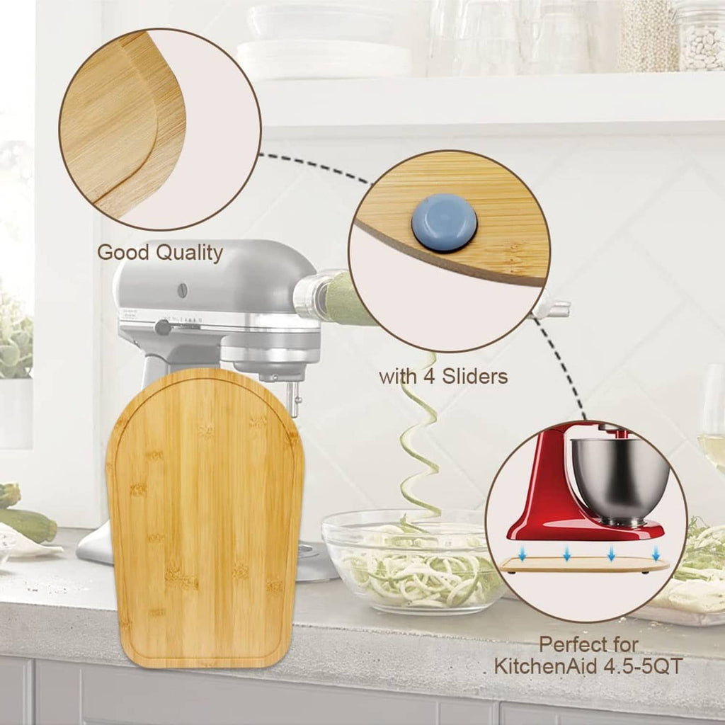 Natural bamboo splash guard board with slider attachment points