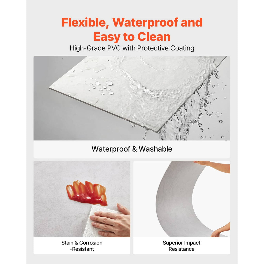 White marble PVC ceiling tile with water droplet texture and protective coating