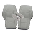 Gray front seat bottom replacement cover set, split design with attached armrests