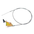 Throttle cable replacement with metal bracket, black knob, silver wire cable, 48 in