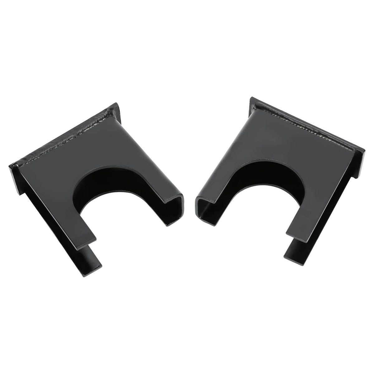 Black double A-arm clamp brackets with two arched cutouts