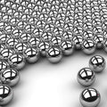 Chrome steel bearing balls, 10-pack, 3/4 in balls arranged in a ring