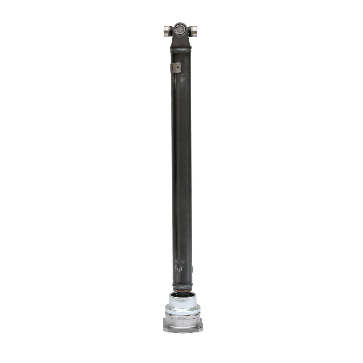 Front prop drive shaft assembly with vertical shaft and bottom mounting yoke