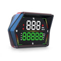 Digital GPS speedometer heads-up display unit with green and white LED numbers
