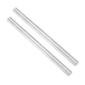 Solid aluminum round rod, silver, 15mm x 250mm, two cylinders