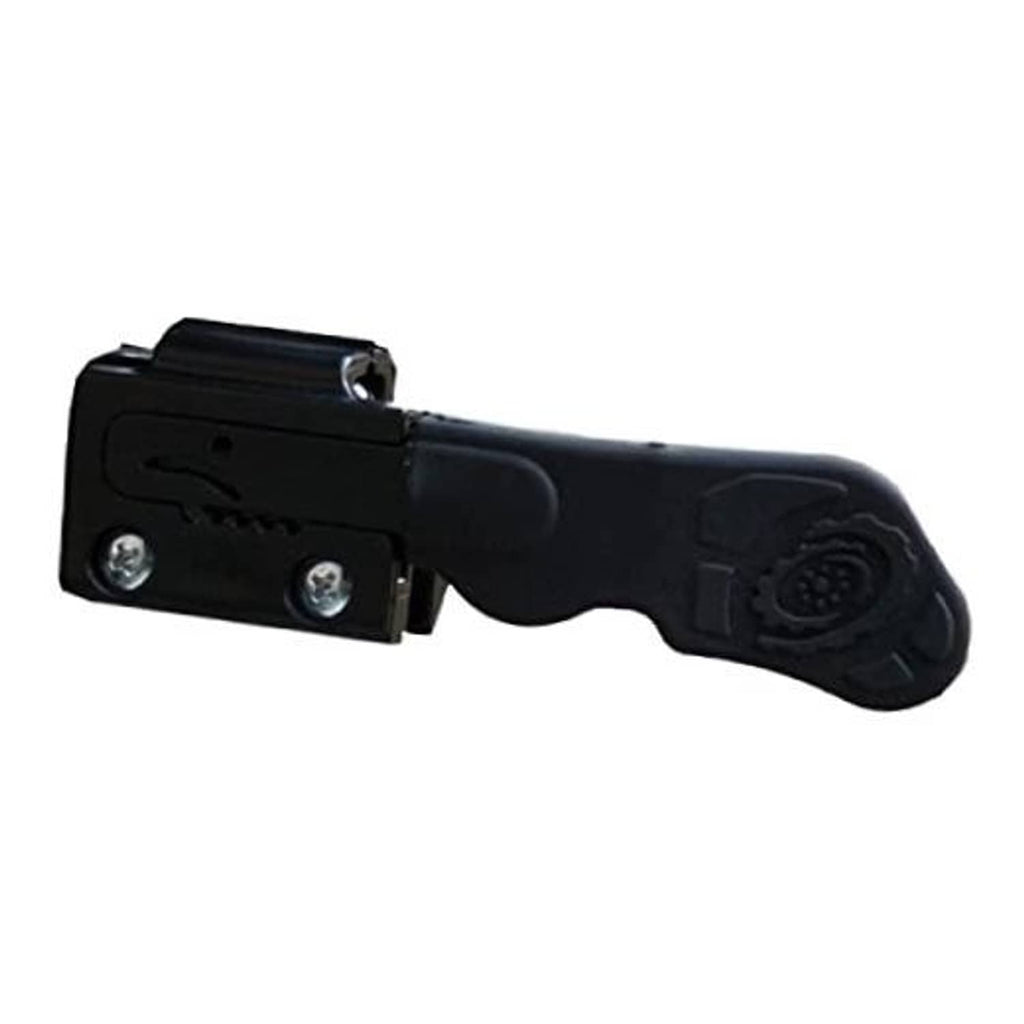 Black ATV throttle master lever with mounting plate and two screws
