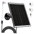 10W solar panel charger with wall mount and cable, black glass panel