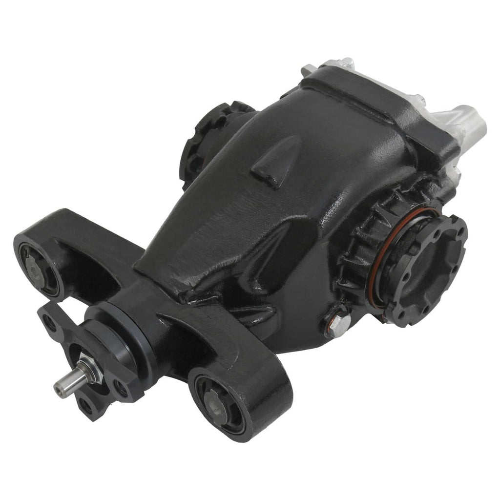 Rear differential carrier assembly with black housing and mounting flange