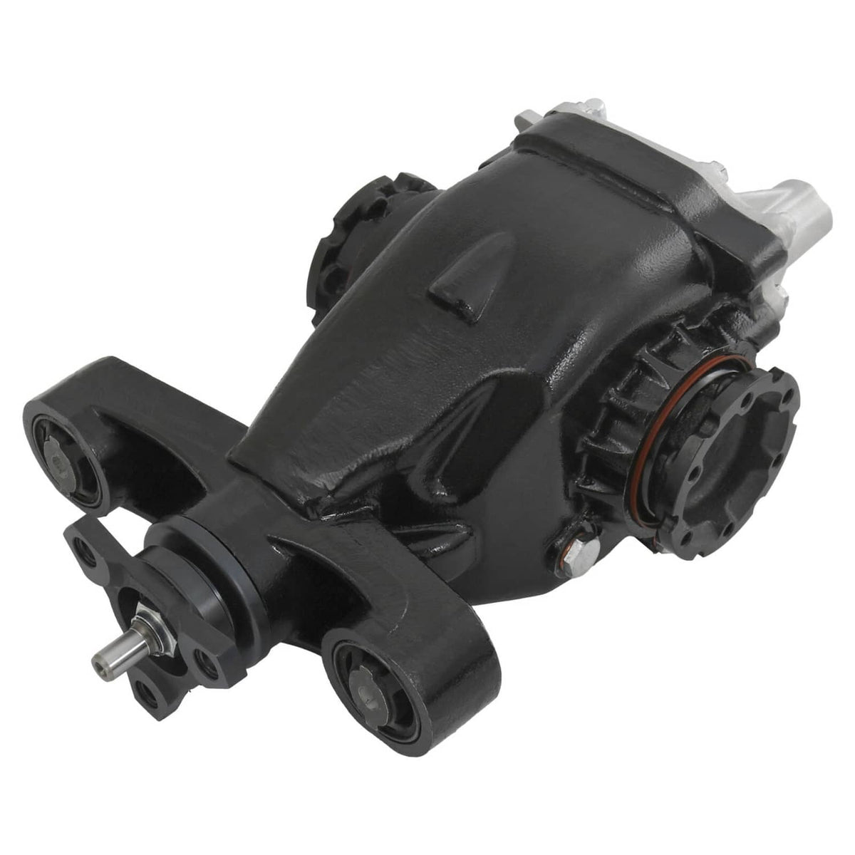 Rear differential carrier assembly with black housing and mounting flange