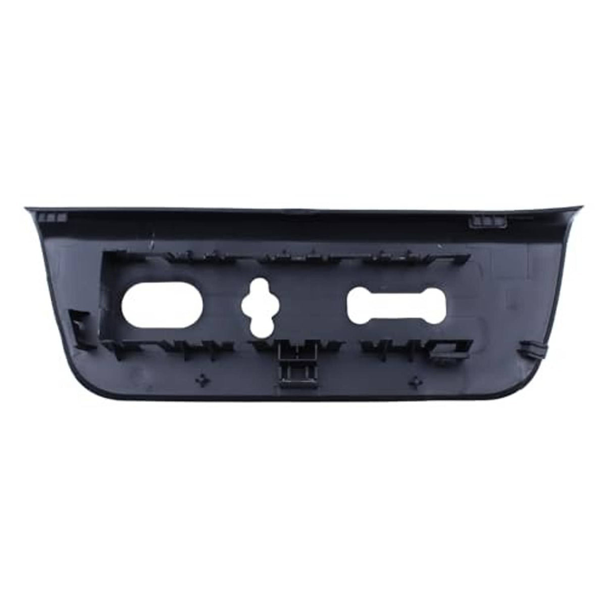 Black front driver seat power switch bezel panel, back side with connector area