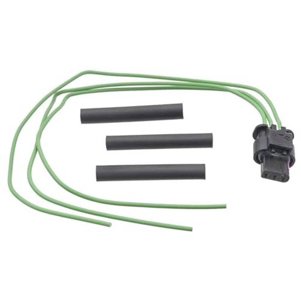 Wiring pigtail harness with black sensor connector and three green wires