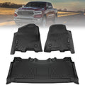 Black molded TPE floor mat set with two front liners and one rear cargo liner.