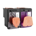 Color printhead cartridge assembly with orange and purple ink modules in black housing