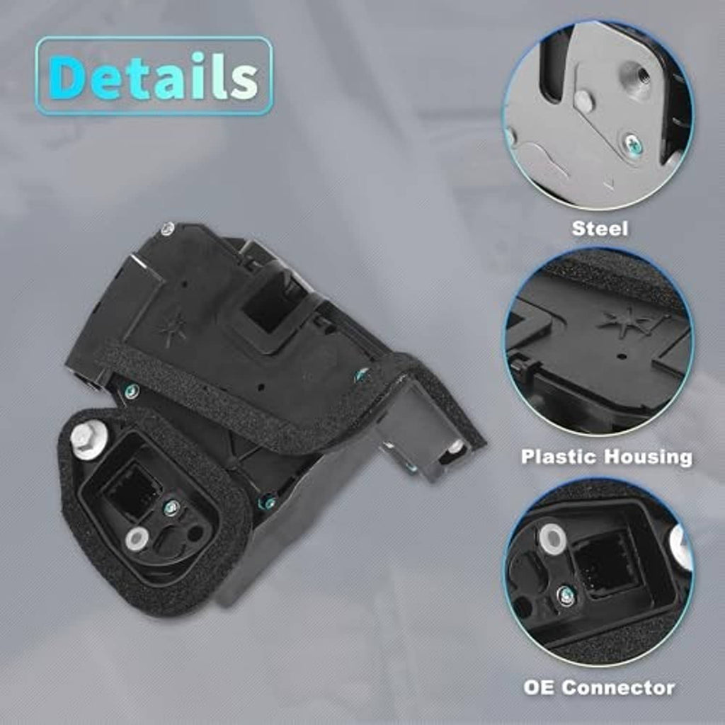 Door lock actuator assembly with steel insert, plastic housing, and electrical connector
