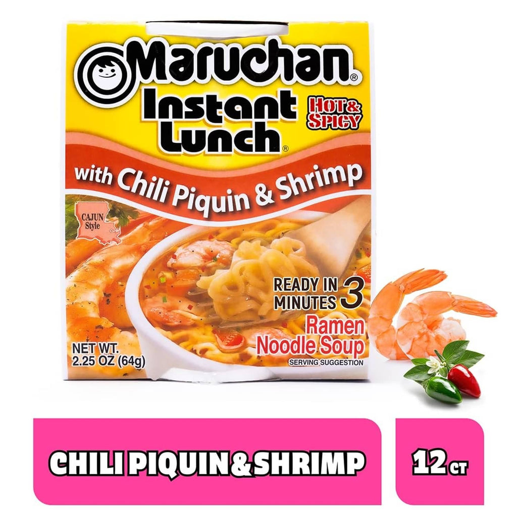 Maruchan Instant Lunch Hot & Spicy chili piquin & shrimp ramen noodle soup cup
