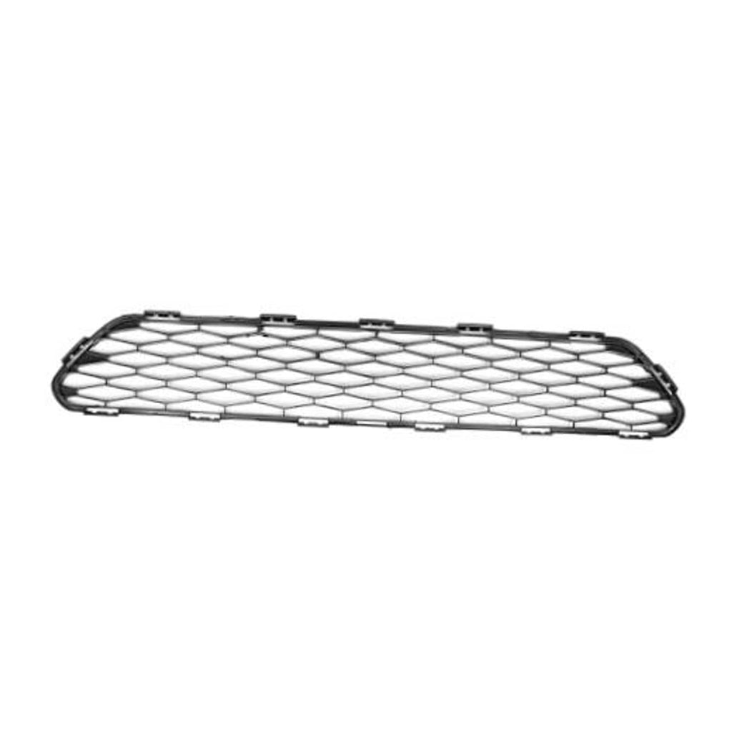 Front lower bumper grille with white diamond mesh and black outer frame