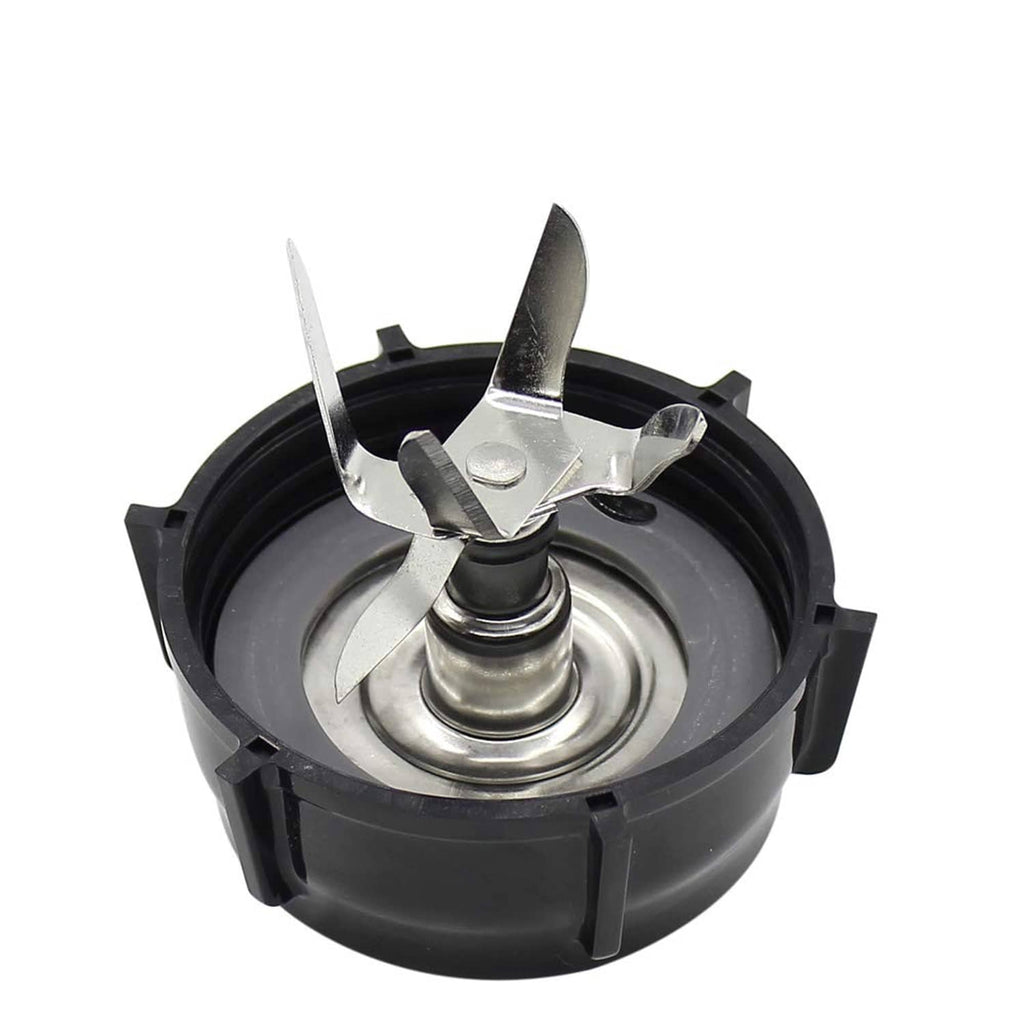Replacement blender blade assembly with metal blades in black jar insert
