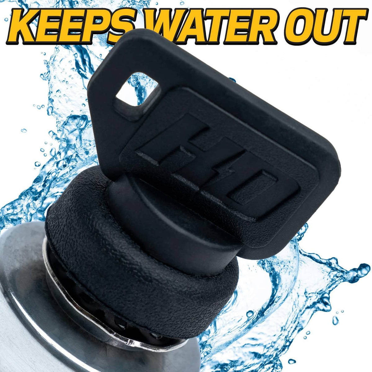 Ignition switch cylinder with black protective key cover