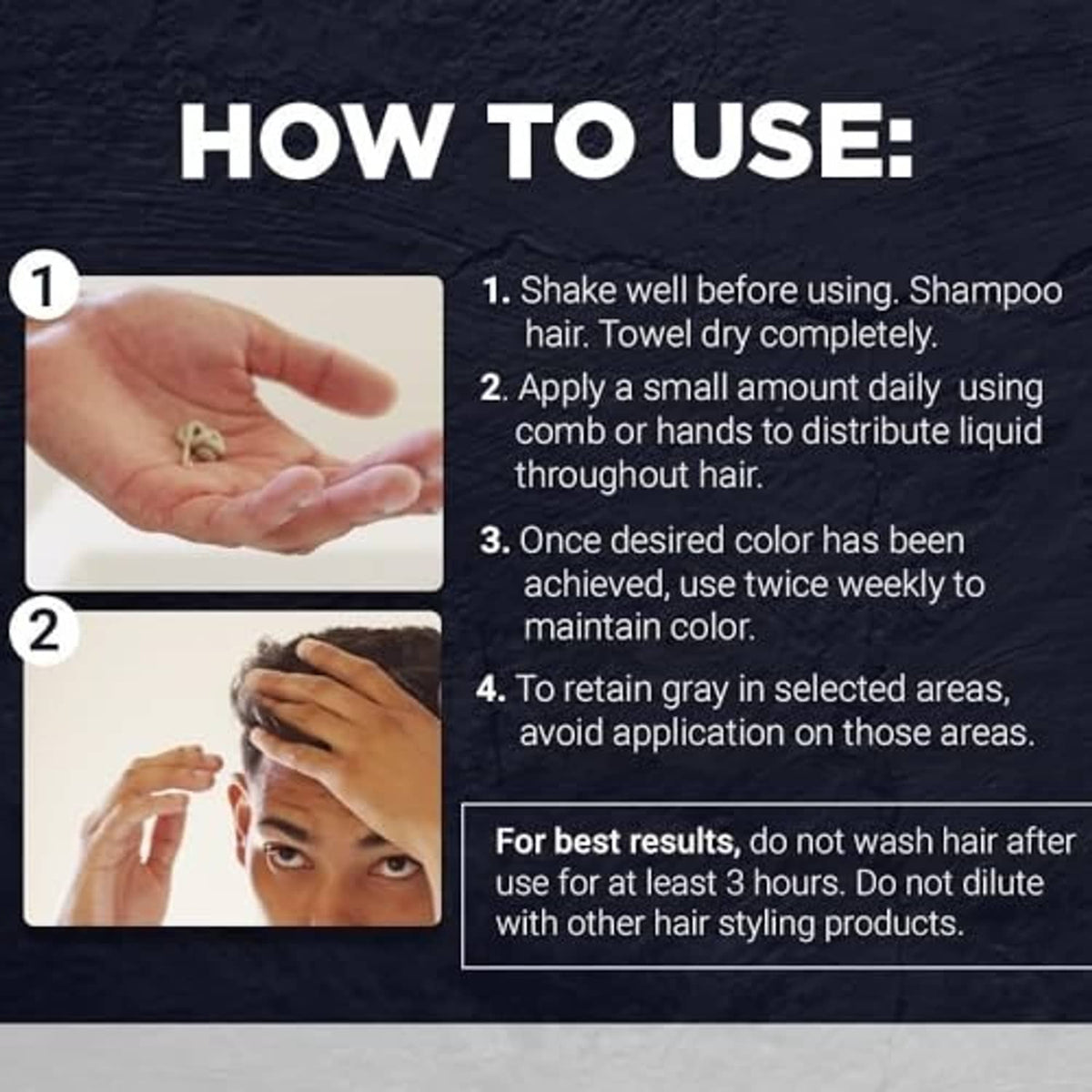 How to use instructions card showing hand application steps for conditioning creme