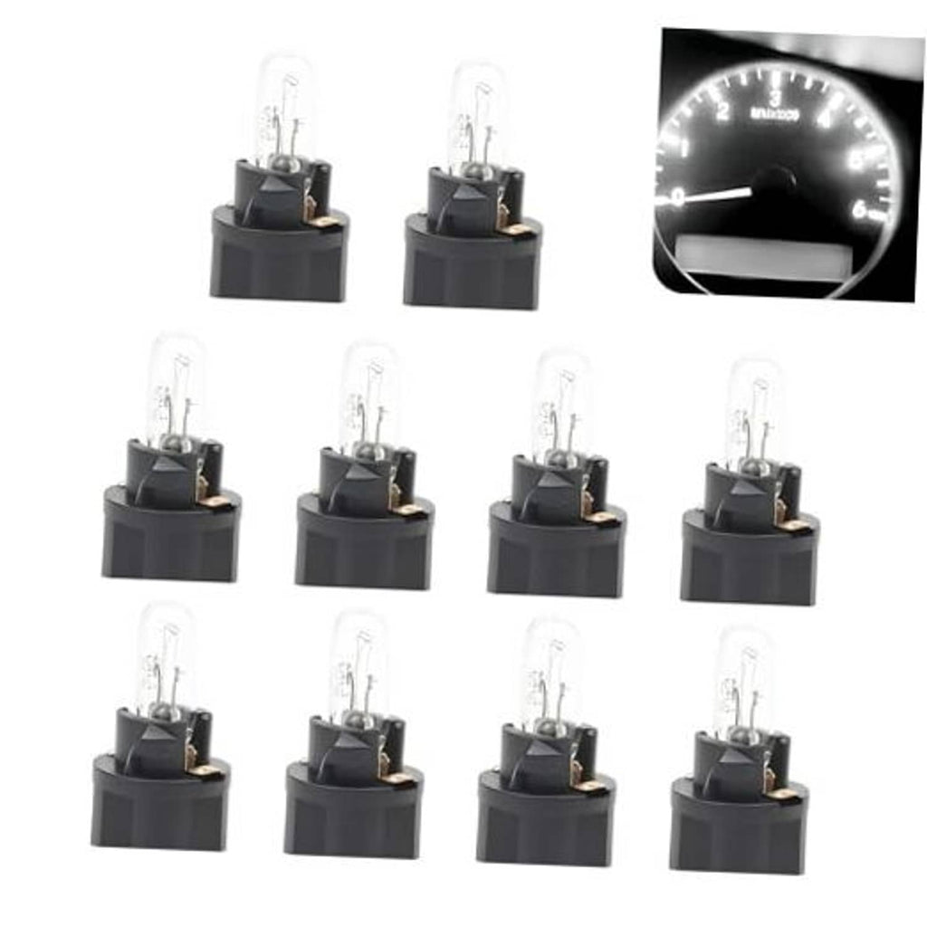 Set of T5 instrument halogen bulbs with clear glass and black plastic holders, multiple pcs