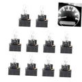 Set of T5 instrument halogen bulbs with clear glass and black plastic holders, multiple pcs