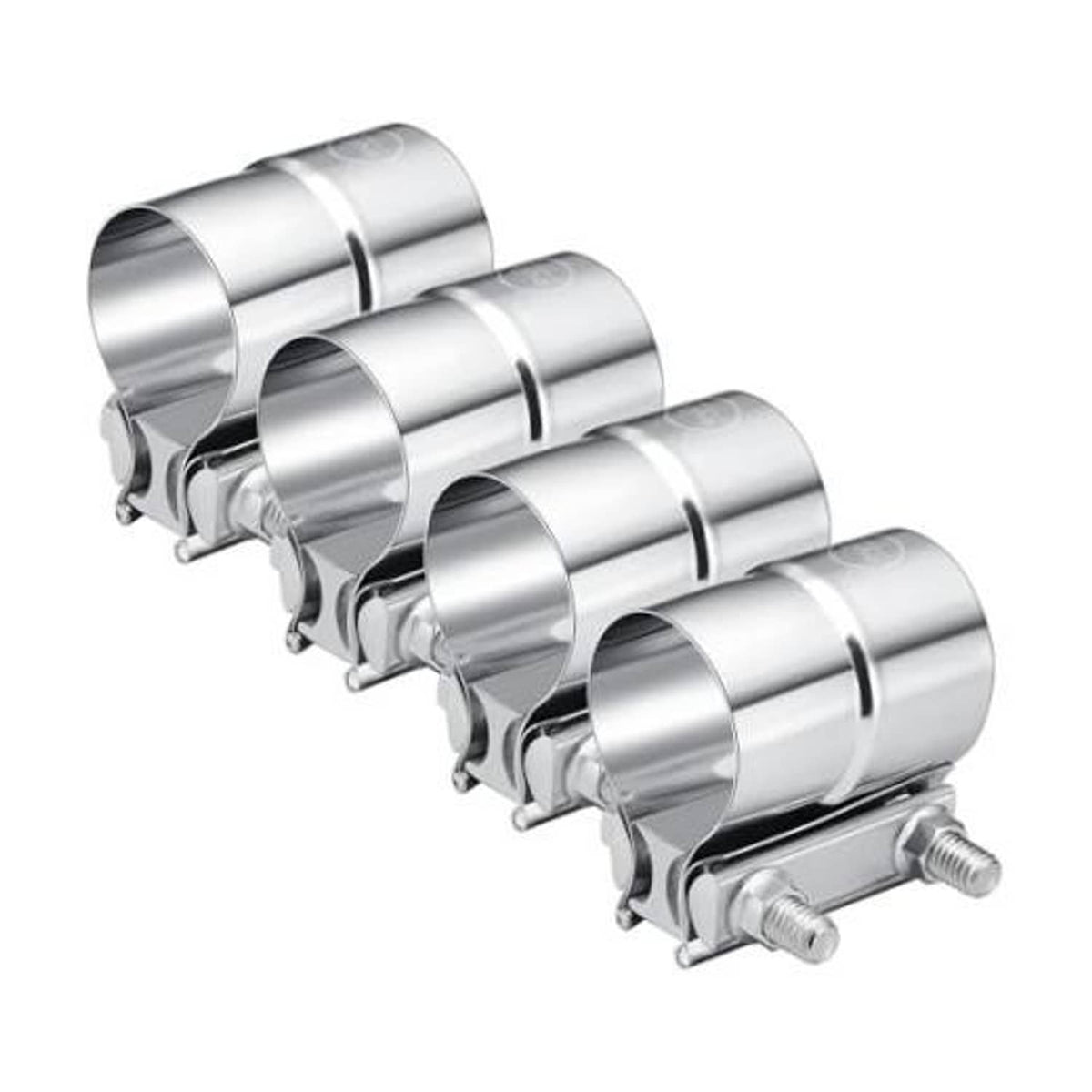 Stainless steel lap joint exhaust band clamp, 2-inch pipe size