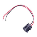 Camshaft position sensor connector pigtail with black and red wires, 2-pin plug