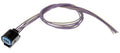 Throttle body connector with purple, black, and gray wire leads and blue plug