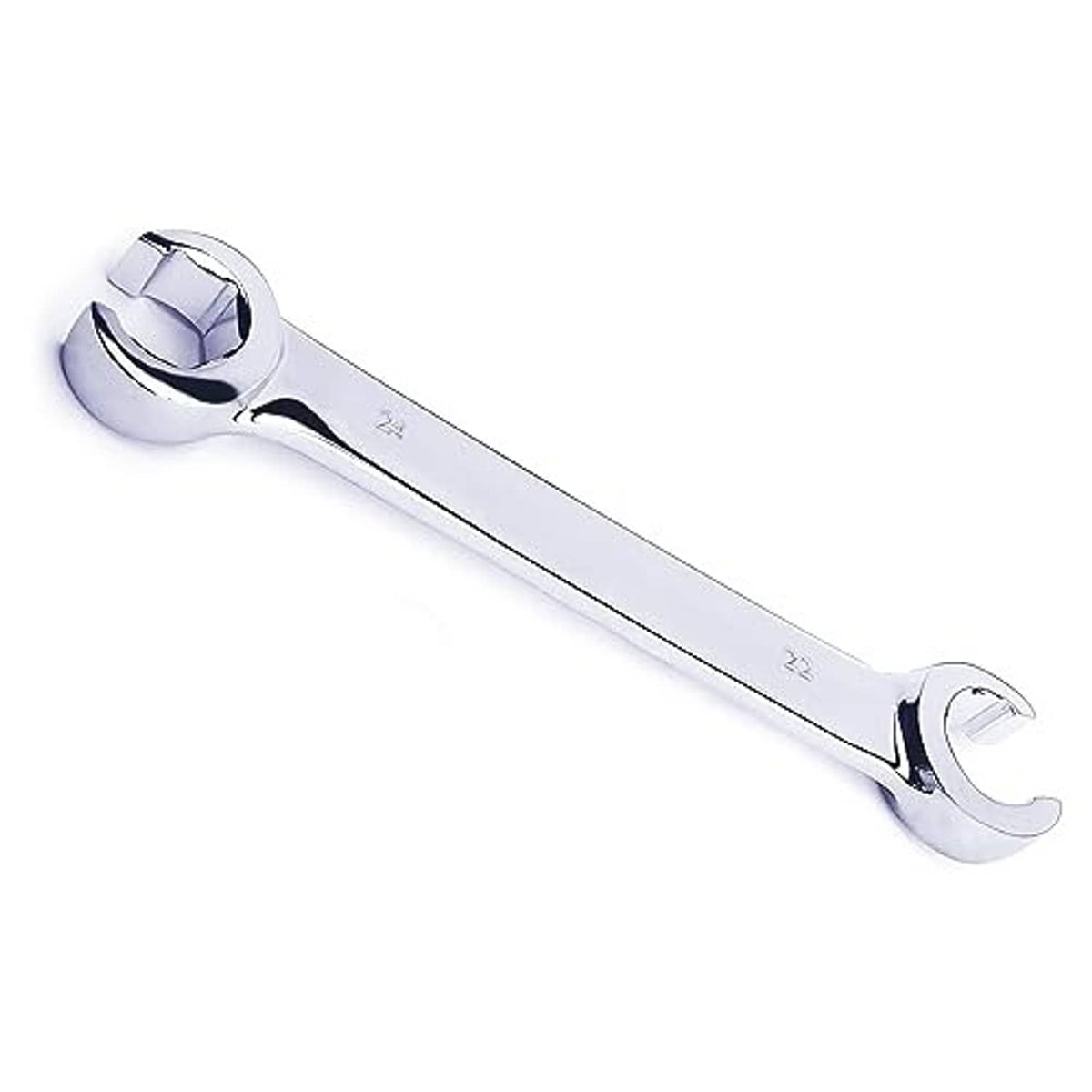 Flare nut wrench, chrome double open-end, 22mm and 24mm sizes