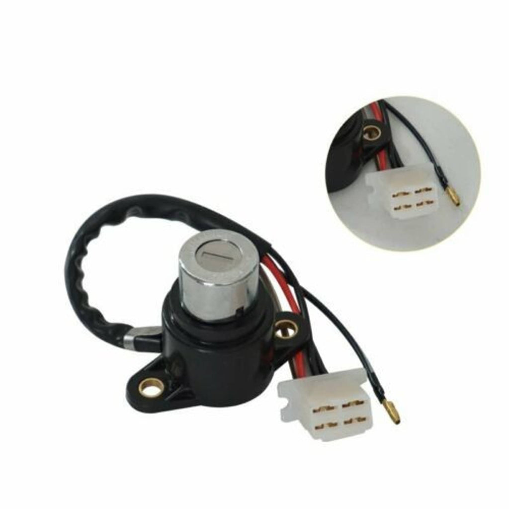 Ignition switch cylinder with wiring harness and connector plugs