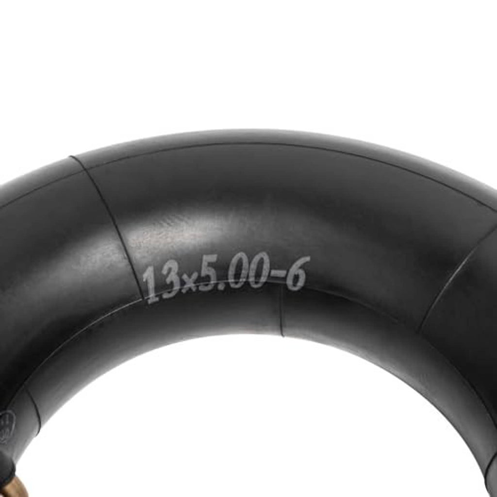 Black 13x5.00-6 inner tube with printed size marking on the sidewall